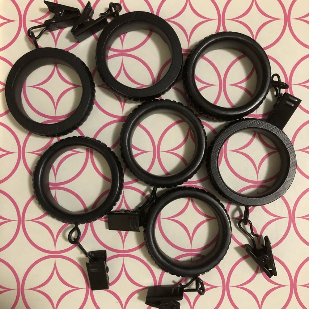 7 - Drapery Rings. Used.